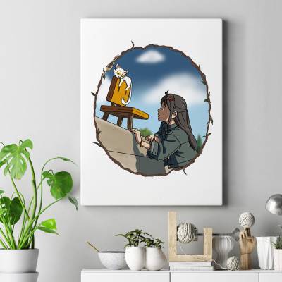 تابلو کنواس (بوم) Suzume