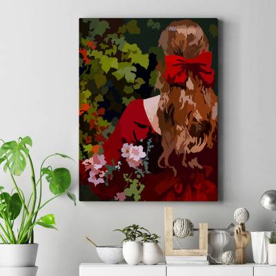 تابلو کنواس (بوم) دختر بهااری 