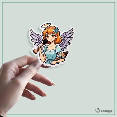 استیکر و برچسب دختر هنرمند