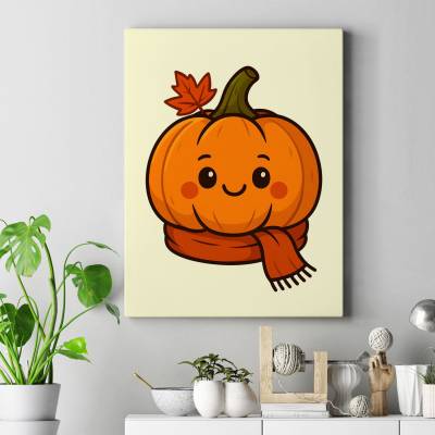 تابلو کنواس (بوم) کدو تنبل کارتونی