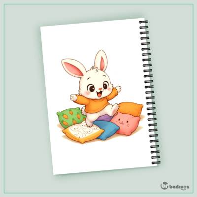 دفتر یادداشت خرگوش و بالش‌ها