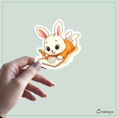 استیکر و برچسب خرگوش و دفتر