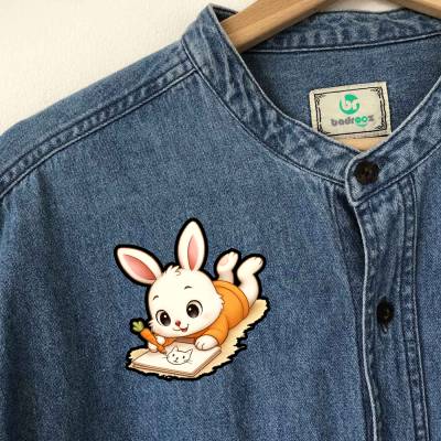 پچ حرارتی (برچسب لباس) خرگوش و دفتر