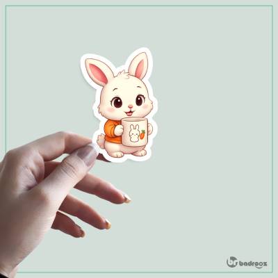 استیکر و برچسب خرگوش و ماگ