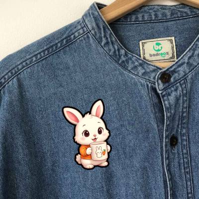 پچ حرارتی (برچسب لباس) خرگوش و ماگ