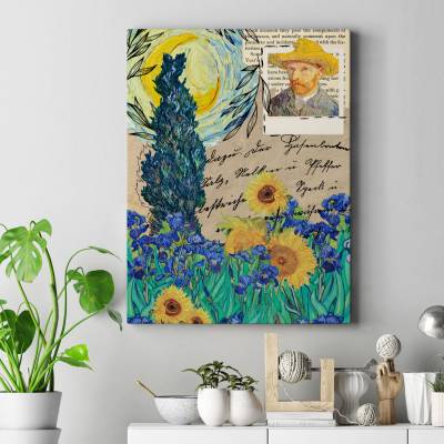 تابلو کنواس (بوم) دشت گل ونگوگ
