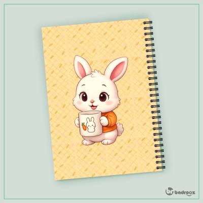 دفتر یادداشت خرگوش و ماگ