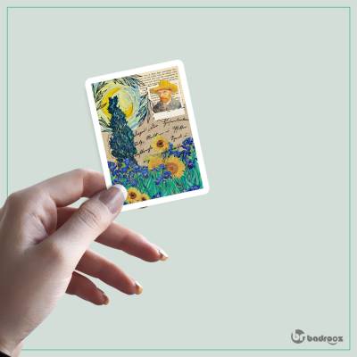 استیکر و برچسب دشت گل ونگوگ