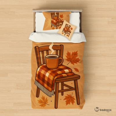 روتختی یک نفره صندلی چوبی در پاییز