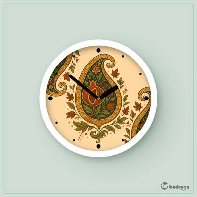 ساعت دیواری  بته‌جقه با انار