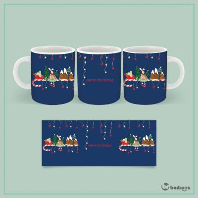 ماگ  blue christmas mug