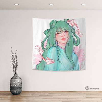 بک دراپ مربع  Blossoms girl