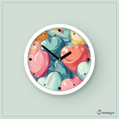 ساعت دیواری   قلب‌های آبنباتی