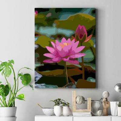 تابلو کنواس (بوم) طلوع در مرداب