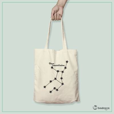 کیف خرید کتان (توت بگ)  طرح صورت فلکی شهریور (Virgo)