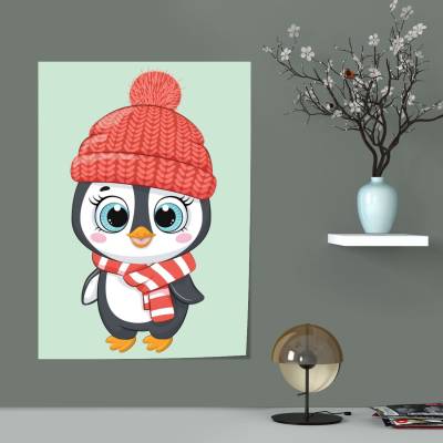 پوستر سیلک پنگوئن کارتونی