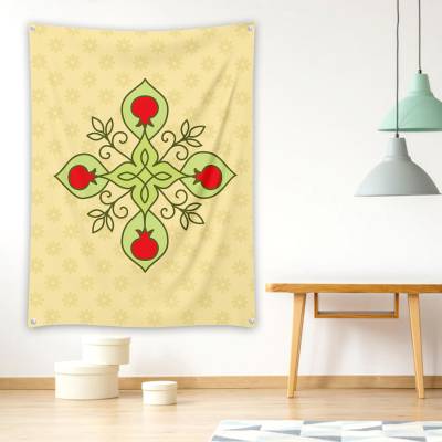 دراپ بنر نقوش سنتی چلیپ و انار