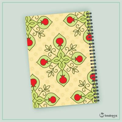 دفتر یادداشت نقوش سنتی چلیپ و انار