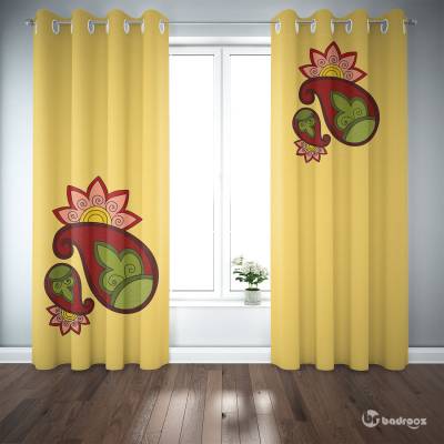 پرده پانچ بته‌جقه سنتی