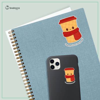 استیکر و برچسب لیوان کارتونی قهوه