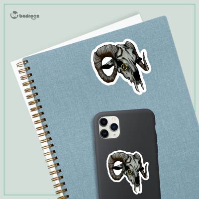 استیکر و برچسب  استیکر جمجمه قوچ 01