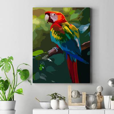 تابلو کنواس (بوم) سرخ بال