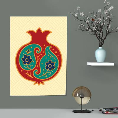 پوستر سیلک انار اسلیمی
