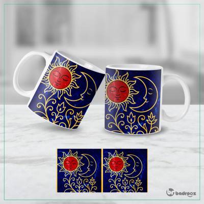 ماگ  خورشید و ماه اسلیمی