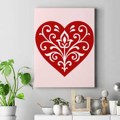 تابلو کنواس (بوم) قلب اسلیمی
