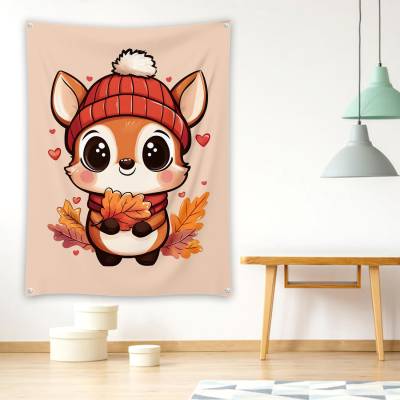 دراپ بنر بچه روباه کارتونی