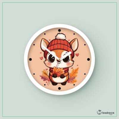 ساعت دیواری  بچه روباه کارتونی