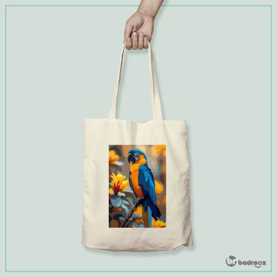 کیف خرید کتان (توت بگ) طلوع آبی