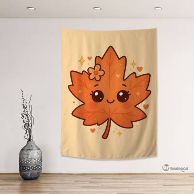 بک دراپ  برگ پاییزی کارتونی