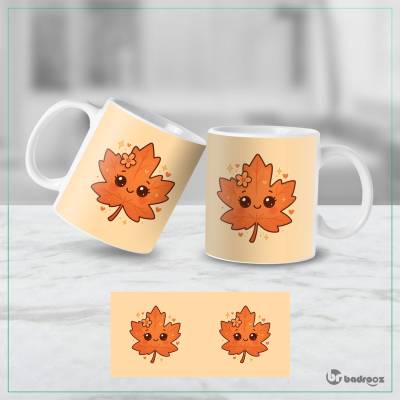ماگ   برگ پاییزی کارتونی