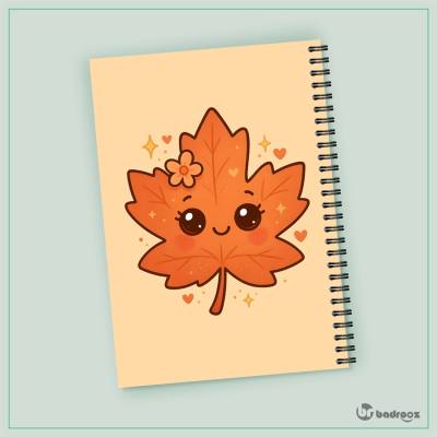 دفتر یادداشت  برگ پاییزی کارتونی