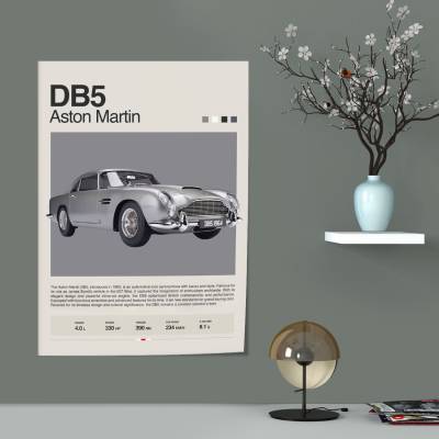 پوستر سیلک Aston Martin DB5 - استون مارتین