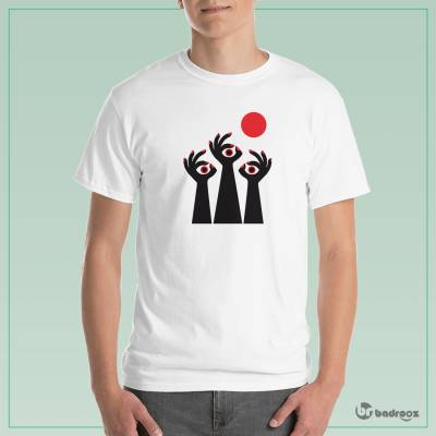 تی شرت مردانه چشم ها در دست ها