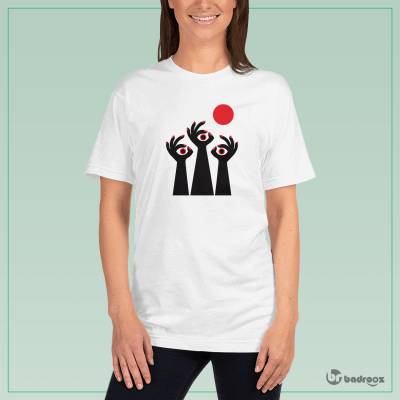 تی شرت زنانه چشم ها در دست ها