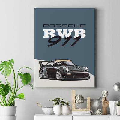 تابلو کنواس (بوم) پورشه - Porsche 911 RWB