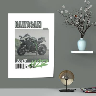 پوستر سیلک کاوازاکی نینجا - Kawasaki Ninja H2R