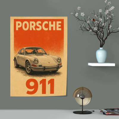 پوستر سیلک پورشه - Porsche 911 4