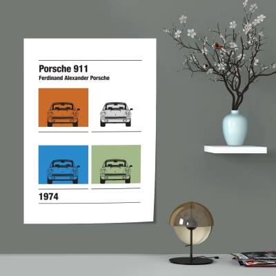 پوستر سیلک پورشه - Porsche 911 5