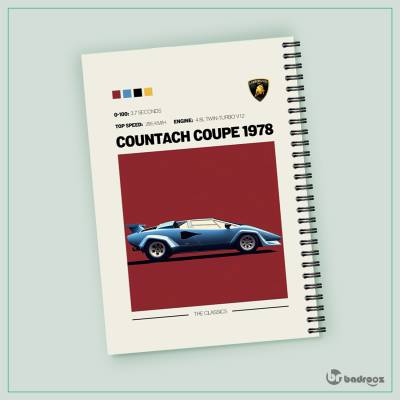 دفتر یادداشت لامبورگینی - Lamborghini Countach Coupe 1978