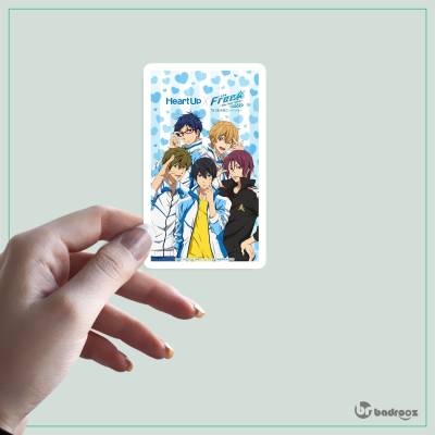 استیکر و برچسب انیمه شنا آزاد