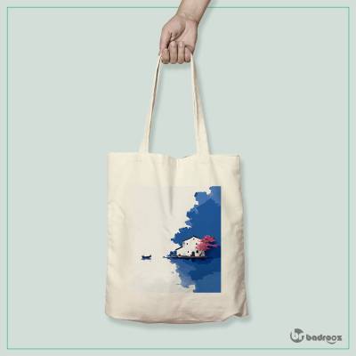 کیف خرید کتان (توت بگ) پناه آبی