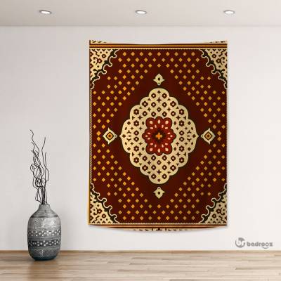 بک دراپ فرش ایرانی با طرح ترنج