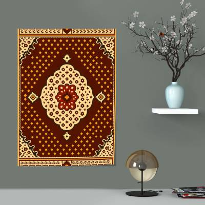 پوستر سیلک فرش ایرانی با طرح ترنج