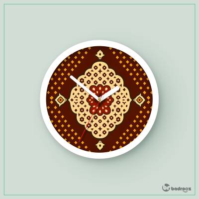 ساعت دیواری  فرش ایرانی با طرح ترنج