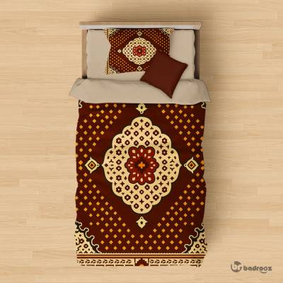 روتختی یک نفره فرش ایرانی با طرح ترنج