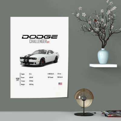 پوستر سیلک دوج چلنچر - Dodge Challenger SRT